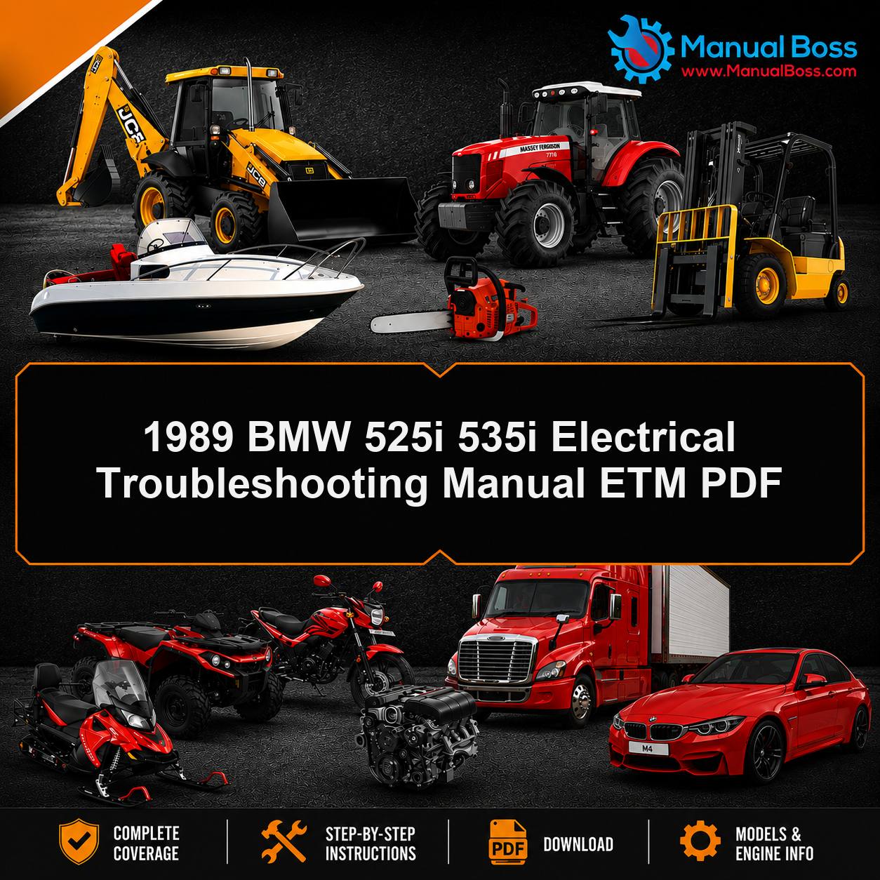 1989 BMW 525i 535i Electrical Troubleshooting Manual ETM PDF