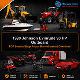 1990 Johnson Evinrude 90 HP Outboard PDF Service/Shop Repair Manual Instant Download