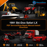 1991 Ski-Doo Safari LX PDF Service/Shop Repair Manual Instant Download