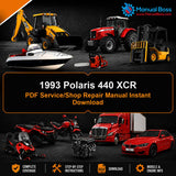 1993 Polaris 440 XCR PDF Service/Shop Repair Manual Instant Download
