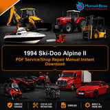 1994 Ski-Doo Alpine II PDF Service/Shop Repair Manual Instant Download