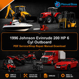 1996 Johnson Evinrude 200 HP 6 Cyl Outboard PDF Service/Shop Repair Manual Download
