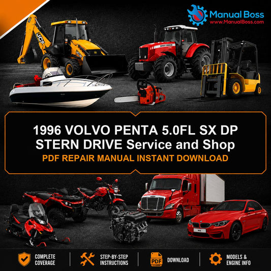 1996 VOLVO PENTA 5.0FL SX DP STERN DRIVE Service and Shop PDF REPAIR MANUAL INSTANT DOWNLOAD