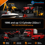 1996 and up I 2 Cylinder 232cc I PDF S/N OHOOOOS8 and up