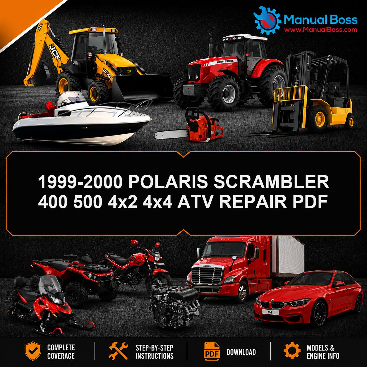 1999-2000 POLARIS SCRAMBLER 400 500 4x2 4x4 ATV REPAIR PDF