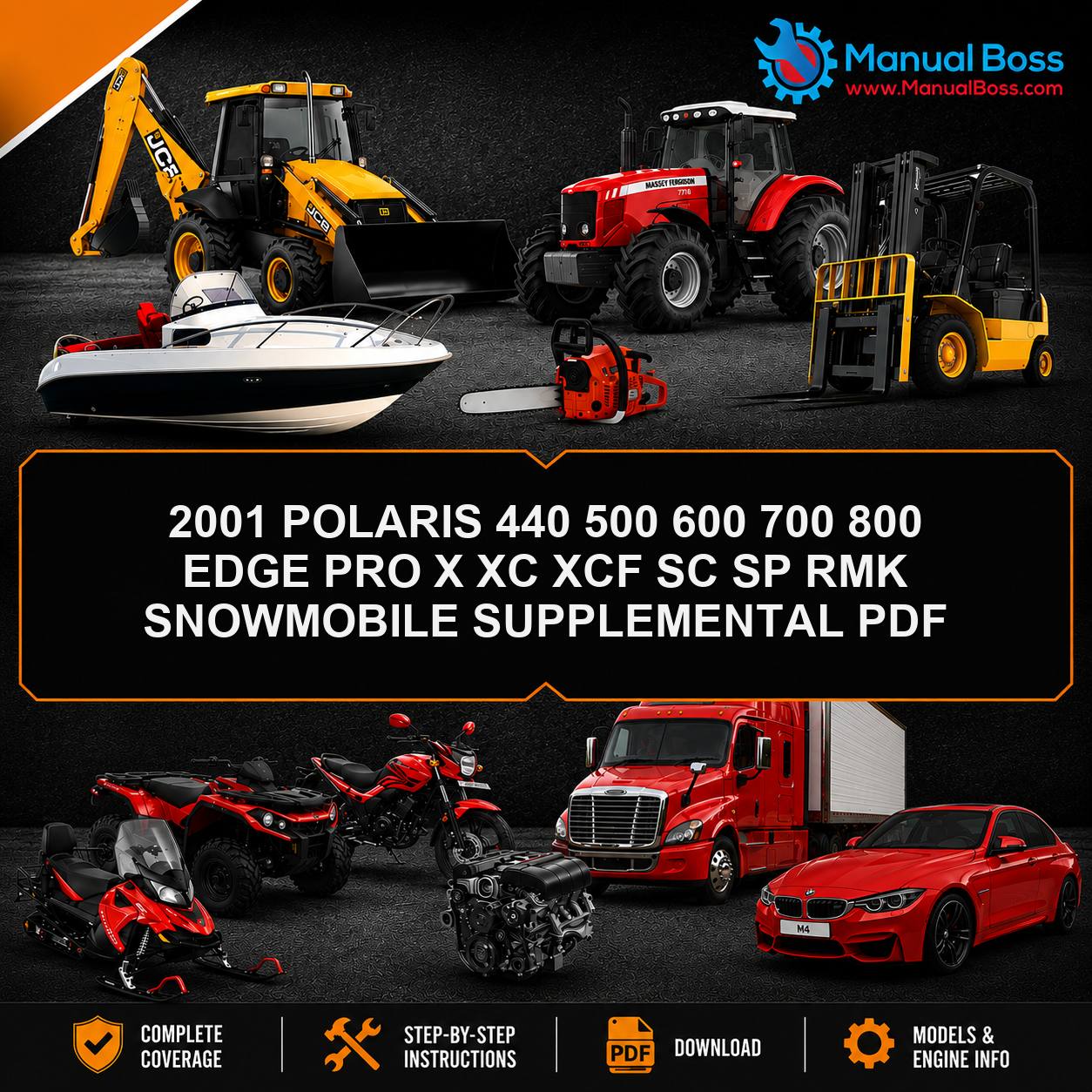2001 POLARIS 440 500 600 700 800 EDGE PRO X XC XCF SC SP RMK SNOWMOBILE SUPPLEMENTAL PDF