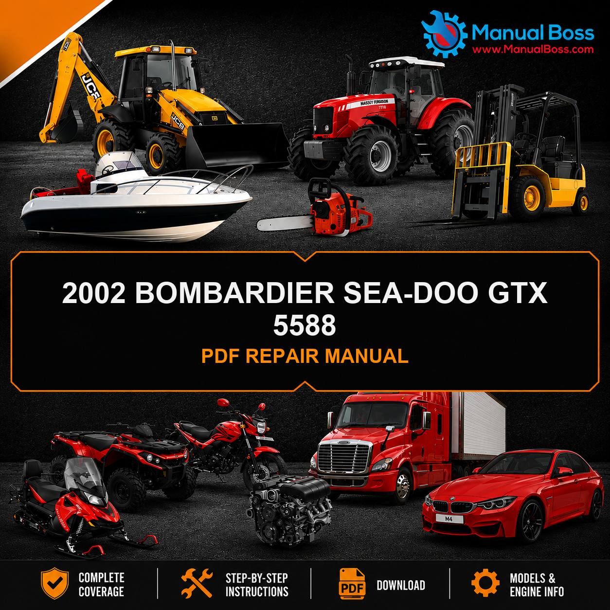 2002 BOMBARDIER SEA-DOO GTX 5588 PDF REPAIR MANUAL