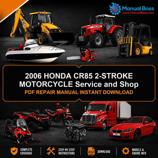 2006 HONDA CR85 2-STROKE MOTORCYCLE Service and Shop PDF REPAIR MANUAL INSTANT DOWNLOAD