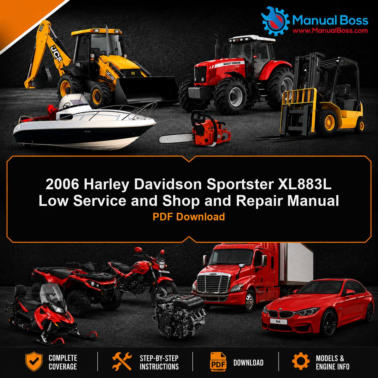 2006 Harley Davidson Sportster XL883L Low Service and Shop and Repair Manual PDF Download