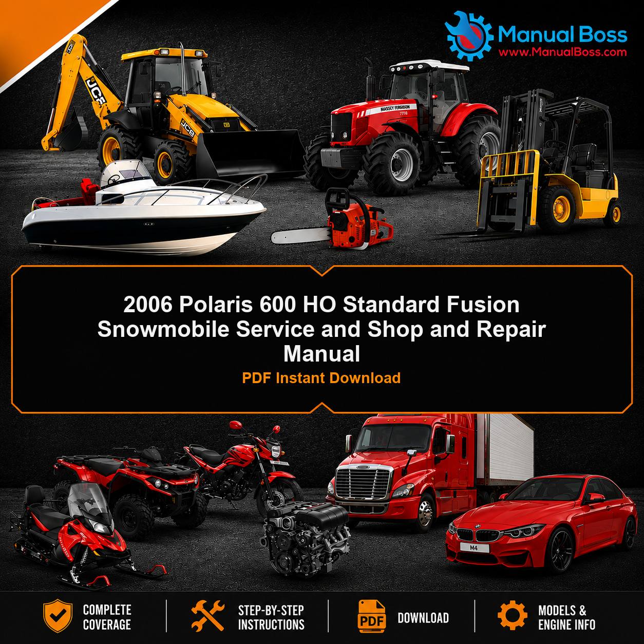 2006 Polaris 600 HO Standard Fusion Snowmobile Service and Shop and Repair Manual PDF Instant Download
