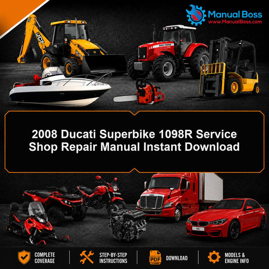 2008 Ducati Superbike 1098R Service Shop Repair Manual Instant Download