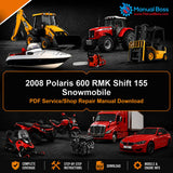2008 Polaris 600 RMK Shift 155 Snowmobile PDF Service/Shop Repair Manual Download