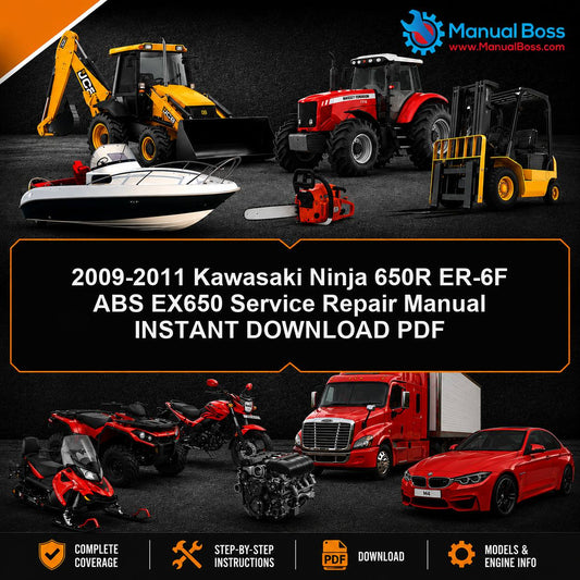 2009-2011 Kawasaki Ninja 650R ER-6F ABS EX650 Service Repair Manual INSTANT DOWNLOAD PDF