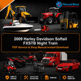 2009 Harley Davidson Softail FXSTB Night Train PDF Service & Shop Manual Instant Download
