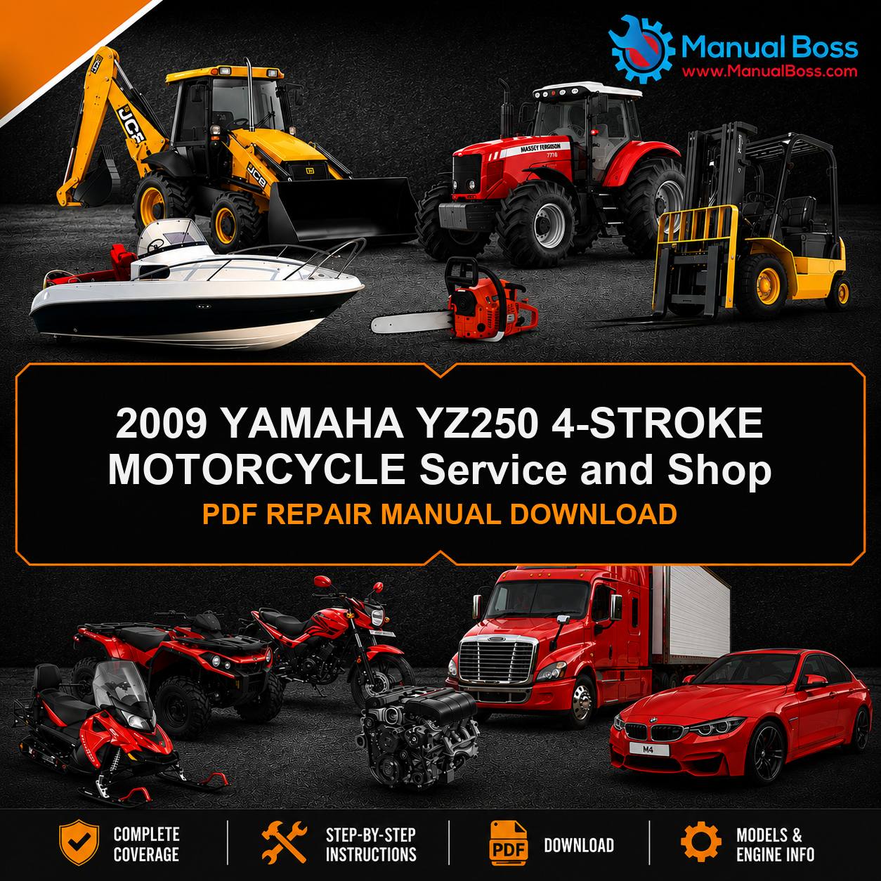 2009 YAMAHA YZ250 4-STROKE MOTORCYCLE Service and Shop PDF REPAIR MANUAL DOWNLOAD