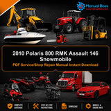 2010 Polaris 800 RMK Assault 146 Snowmobile PDF Service/Shop Repair Manual Instant Download