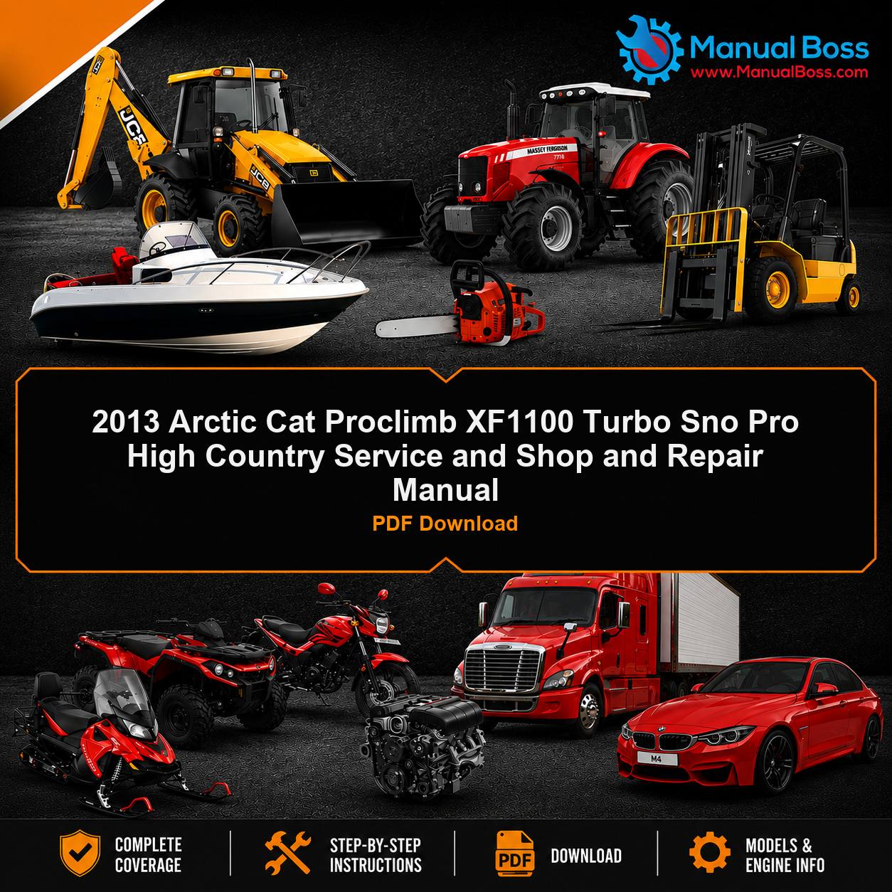 2013 Arctic Cat Proclimb XF1100 Turbo Sno Pro High Country Service and Shop and Repair Manual PDF Download
