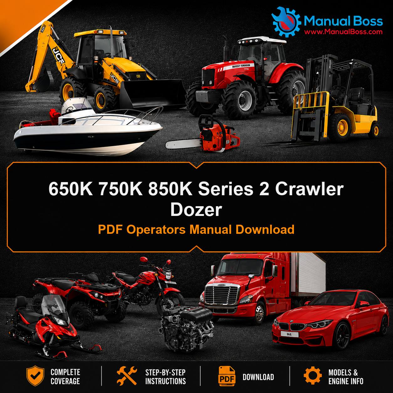 650K 750K 850K Series 2 Crawler Dozer PDF Operators Manual Download