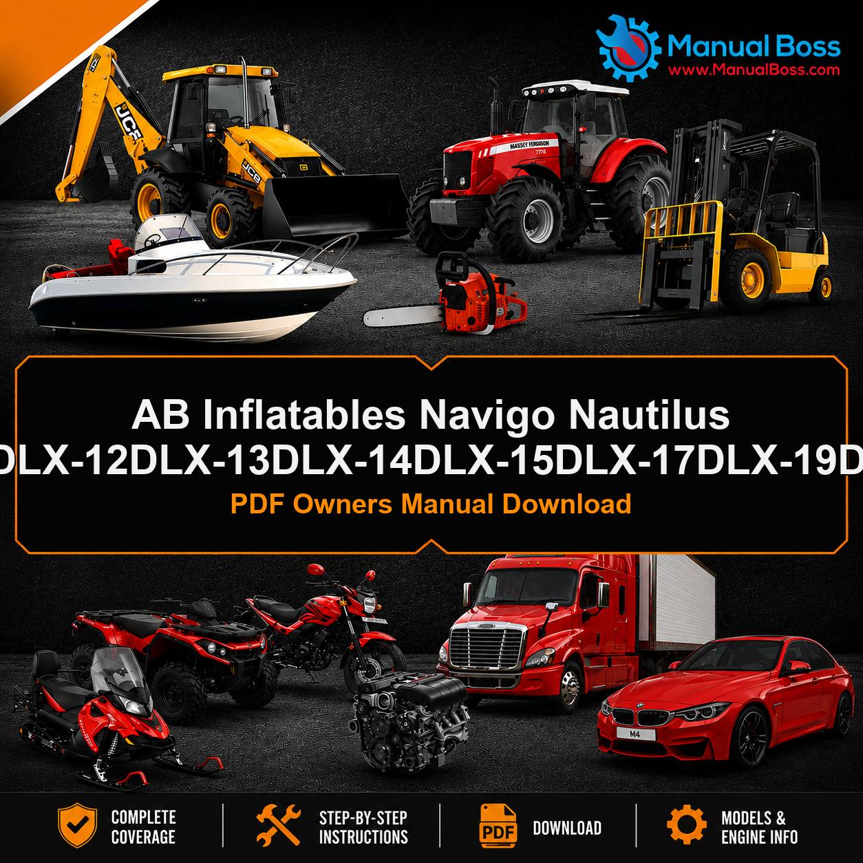 AB Inflatables Navigo Nautilus 11DLX-12DLX-13DLX-14DLX-15DLX-17DLX-19DLX PDF Owners Manual Download