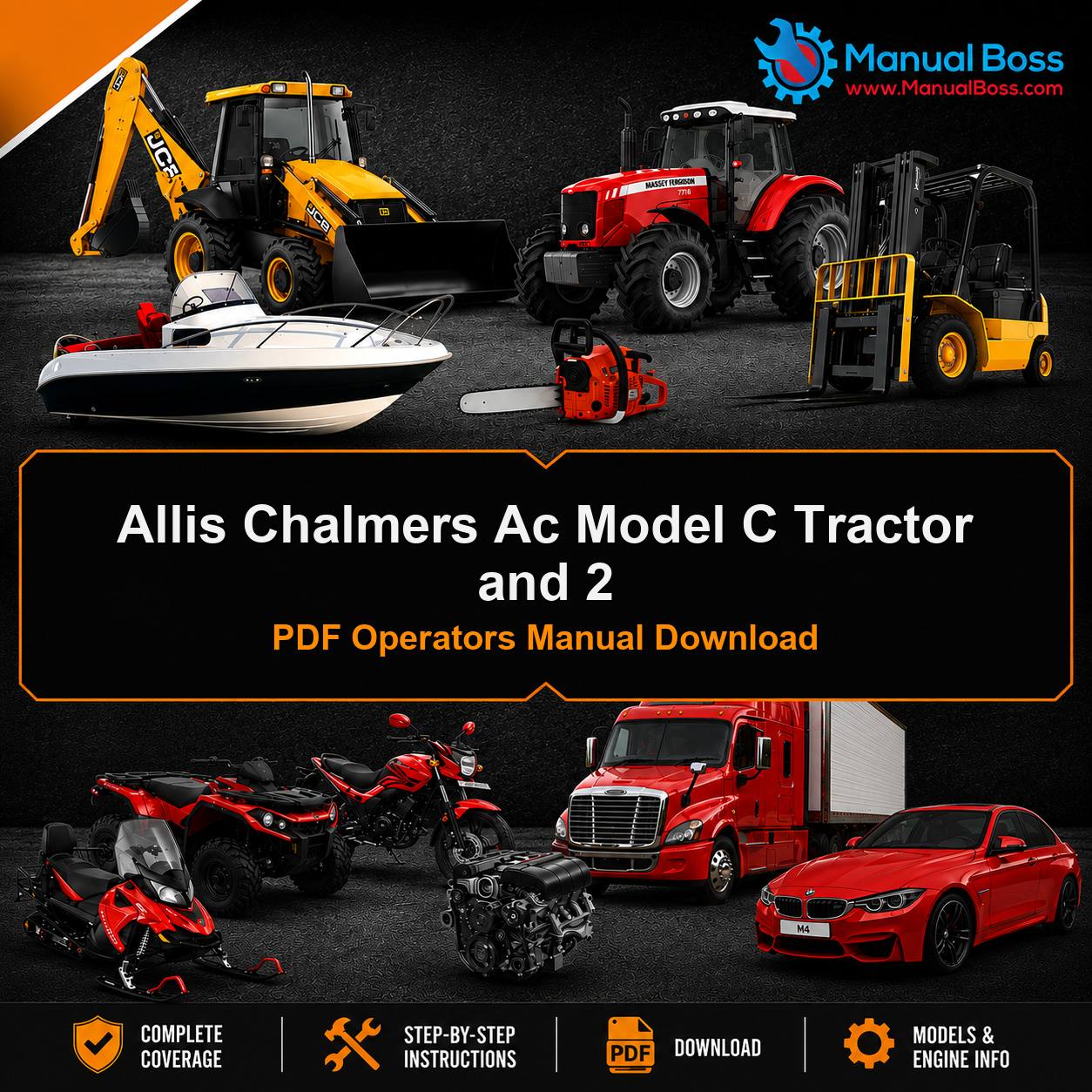 Allis Chalmers Ac Model C Tractor and 2 PDF Operators Manual Download