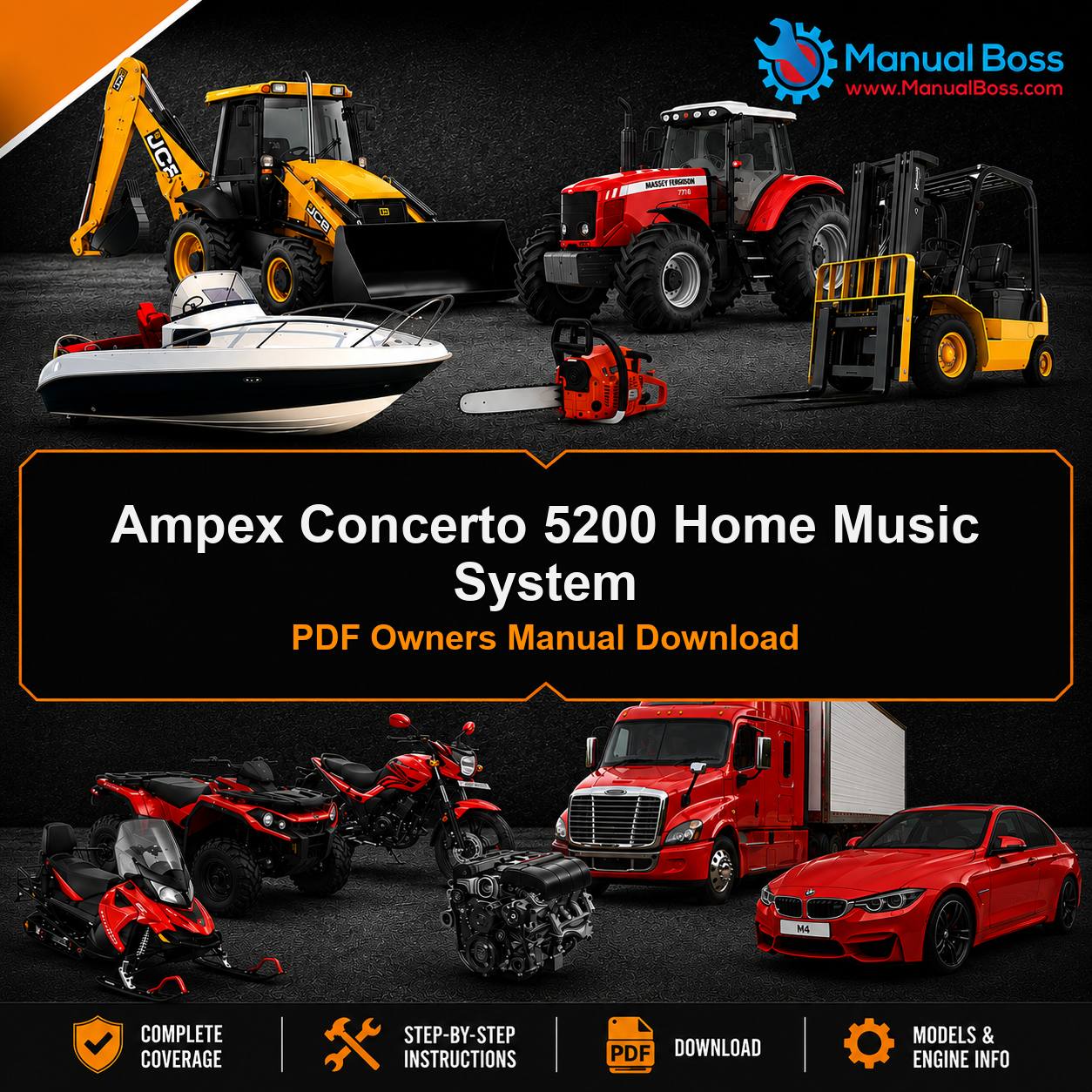 Ampex Concerto 5200 Home Music System PDF Owners Manual Download