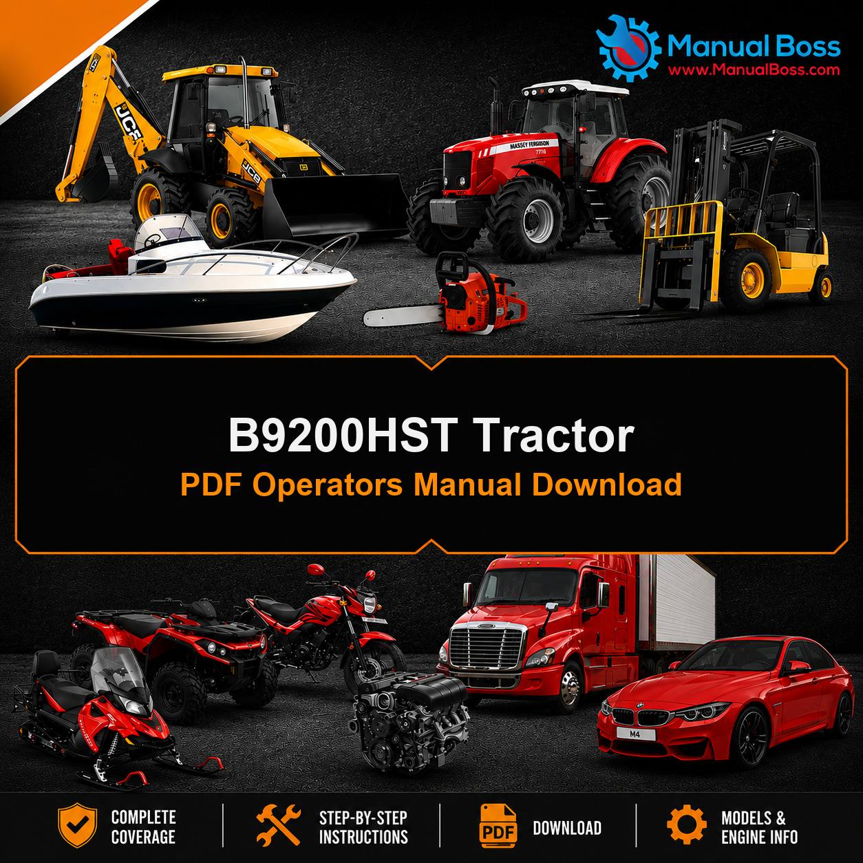 B9200HST Tractor PDF Operators Manual Download