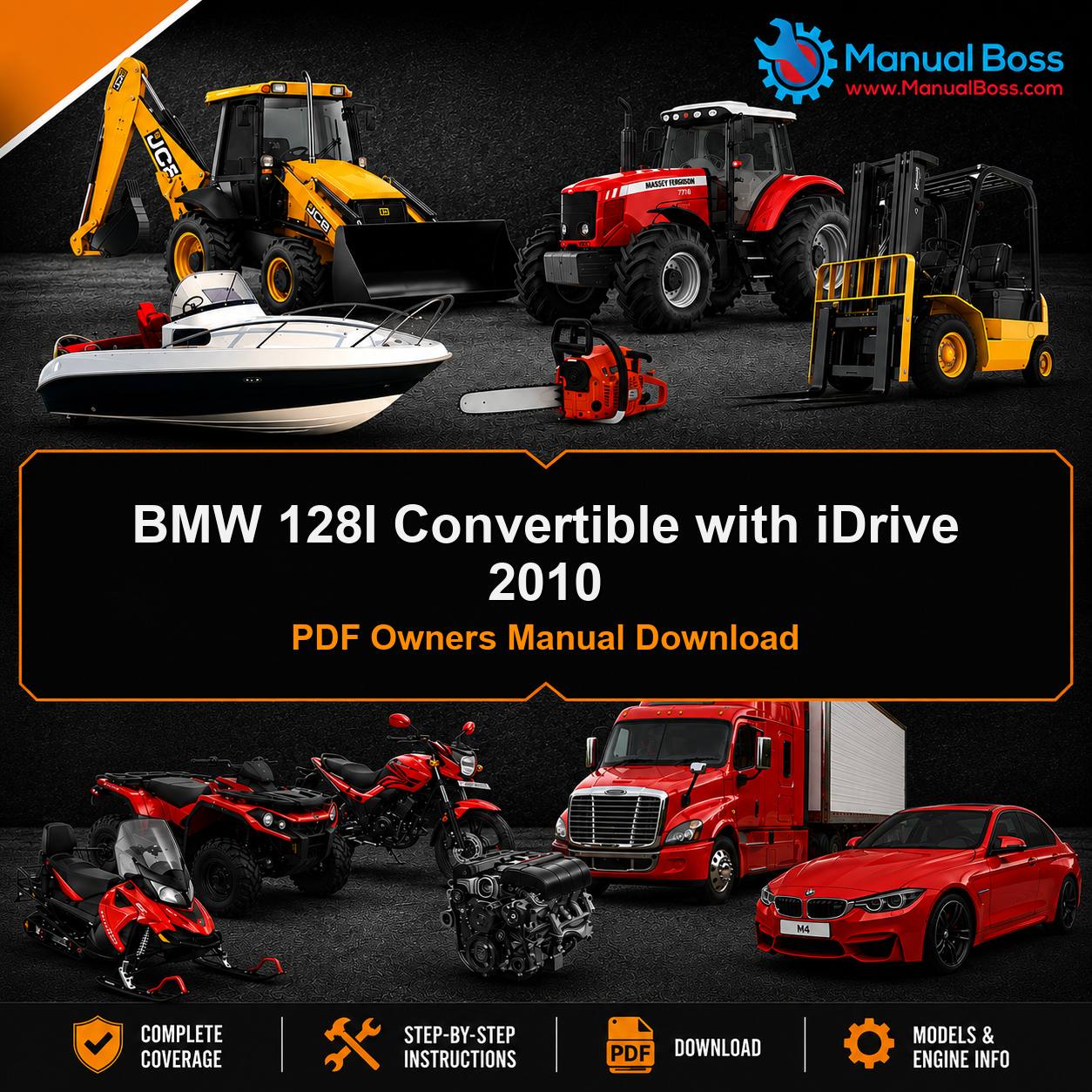 BMW 128I Convertible with iDrive 2010 PDF Owners Manual Download