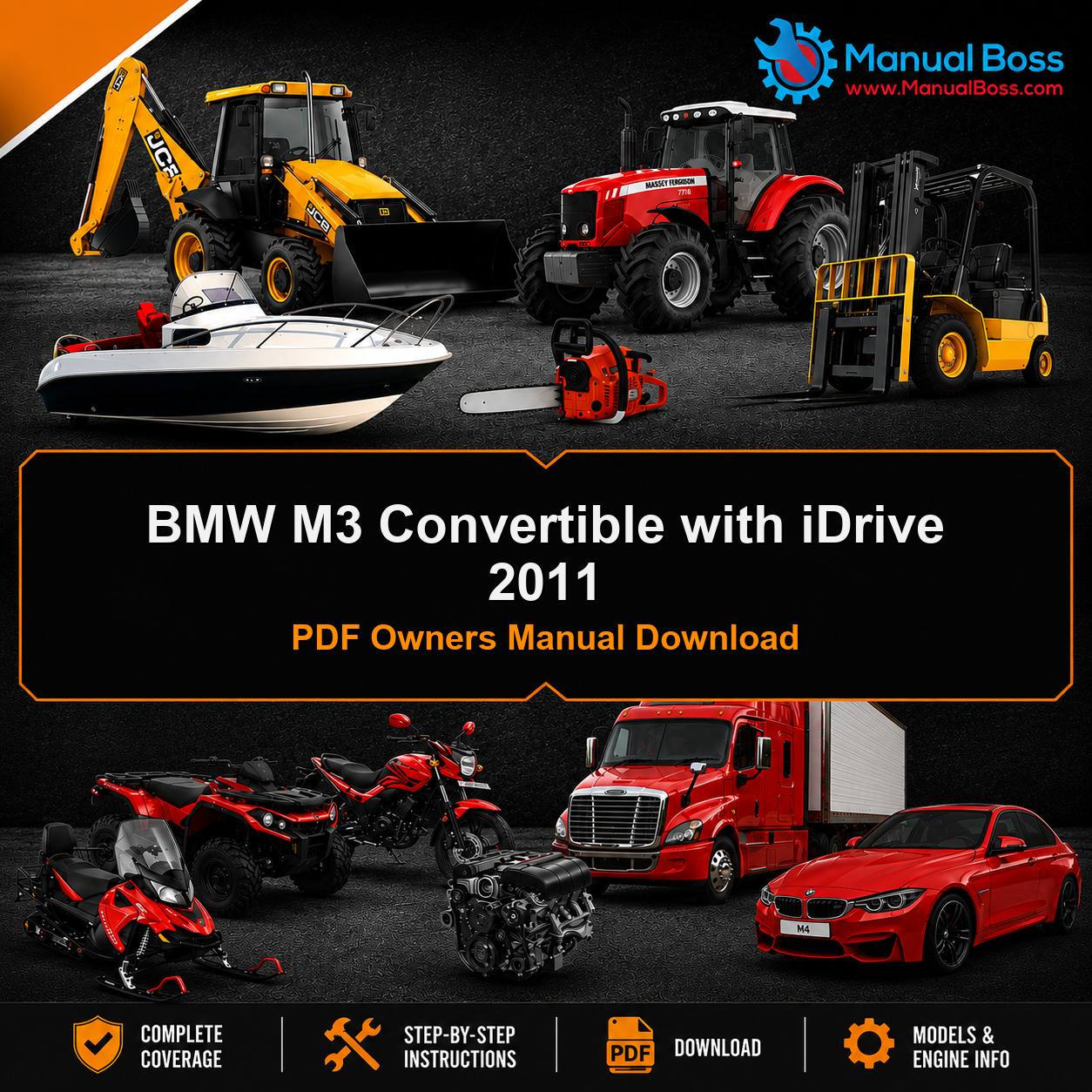 BMW M3 Convertible with iDrive 2011 PDF Owners Manual Download