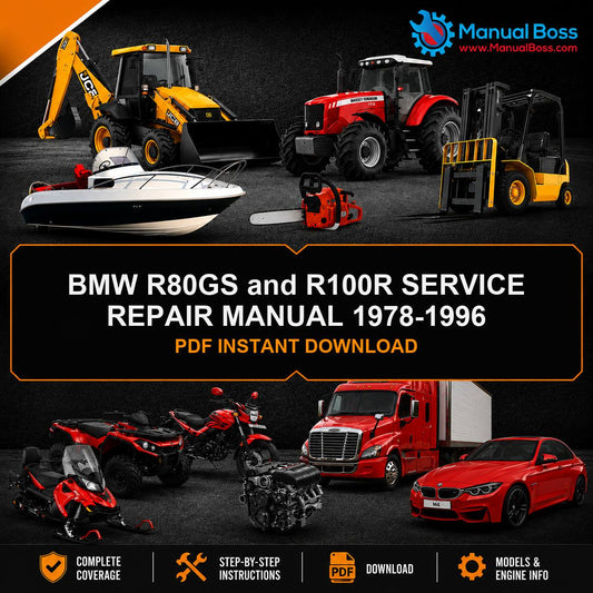 BMW R80GS and R100R SERVICE REPAIR MANUAL 1978-1996 PDF INSTANT DOWNLOAD