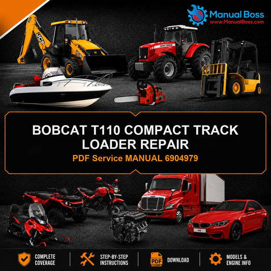 BOBCAT T110 COMPACT TRACK LOADER REPAIR PDF Service MANUAL 6904979