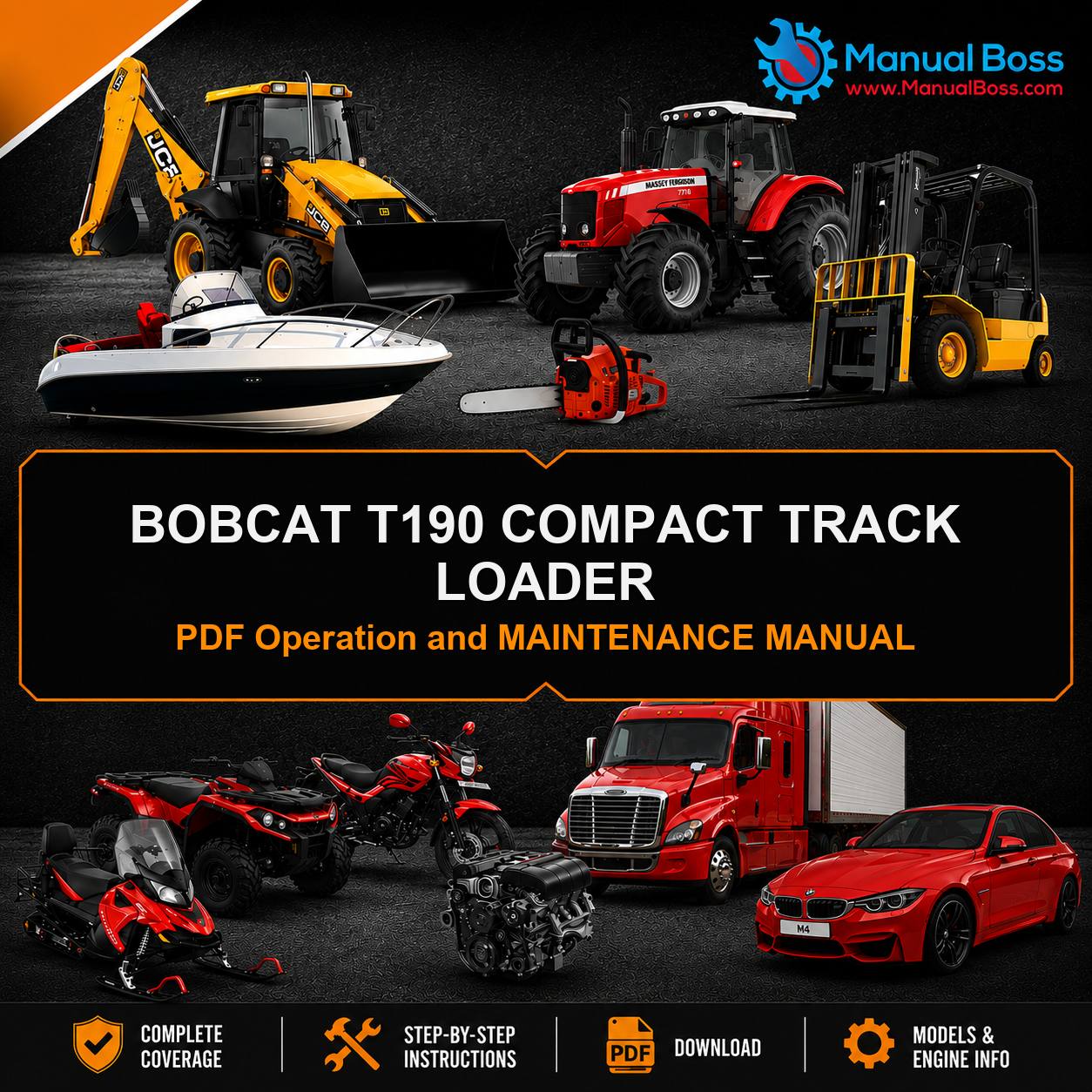 BOBCAT T190 COMPACT TRACK LOADER PDF Operation and MAINTENANCE MANUAL