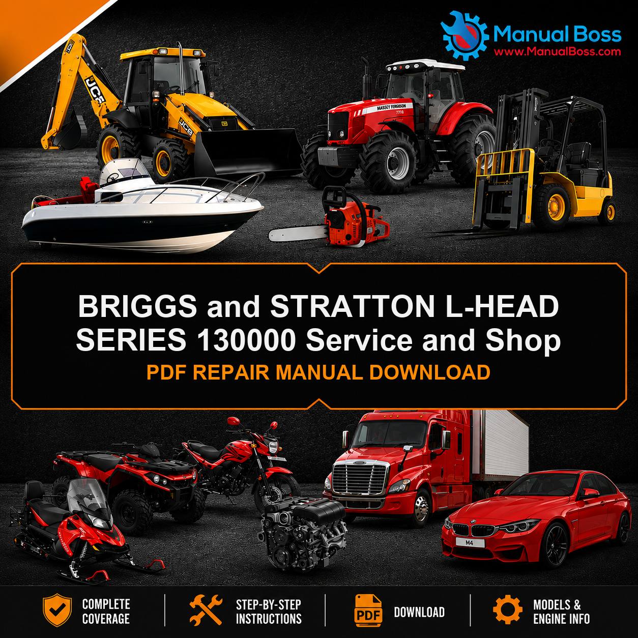 BRIGGS and STRATTON L-HEAD SERIES 130000 Service and Shop PDF REPAIR MANUAL DOWNLOAD