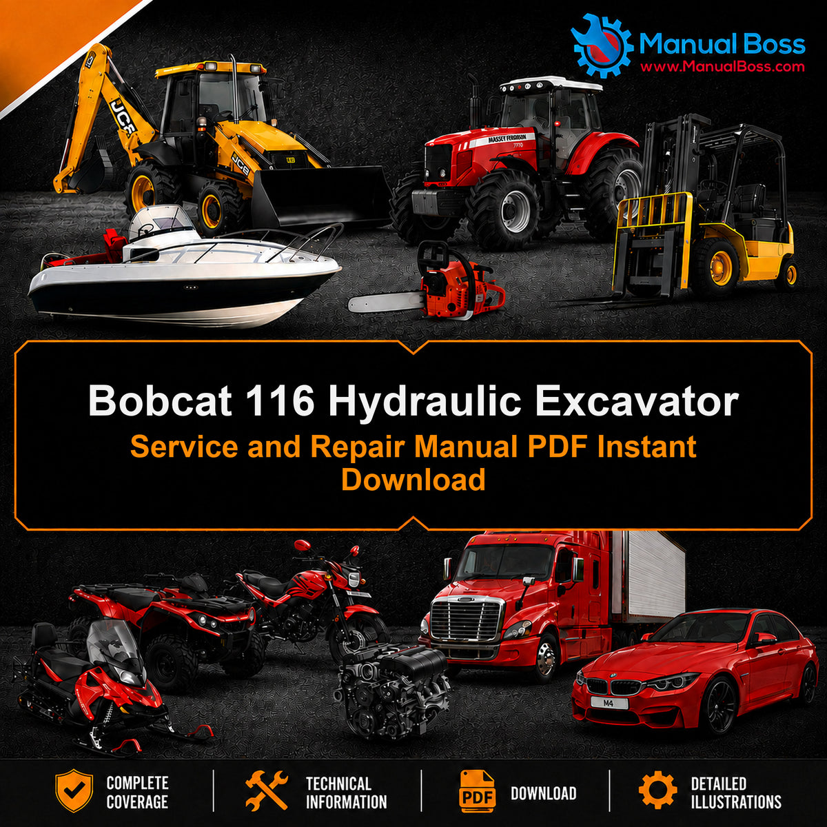 Bobcat 116 Hydraulic Excavator Service and Repair Manual PDF Instant Download