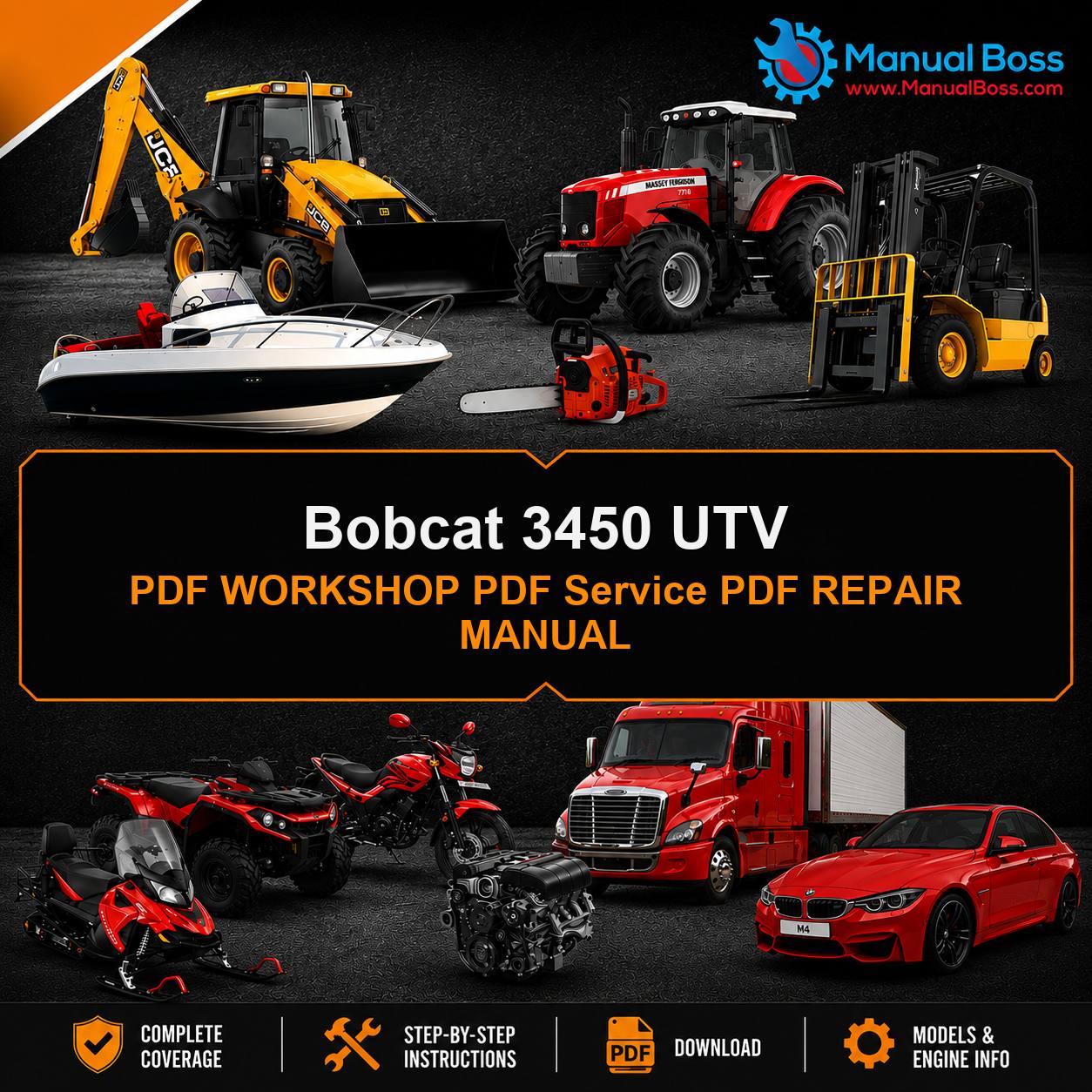 Bobcat 3450 UTV PDF WORKSHOP PDF Service PDF REPAIR MANUAL