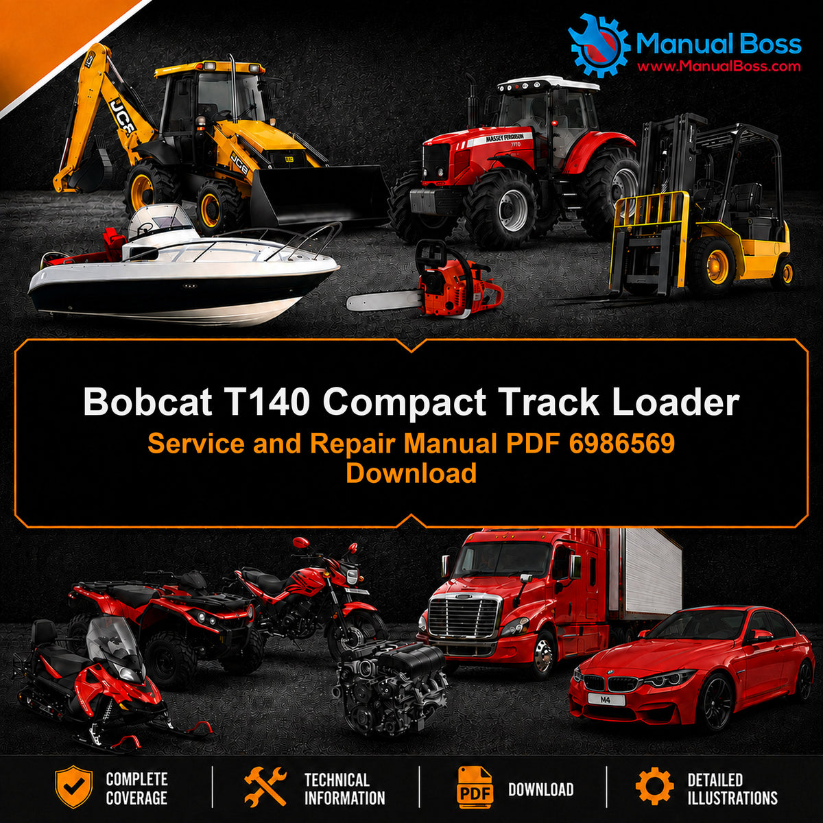 Bobcat T140 Compact Track Loader Service and Repair Manual PDF 6986569 Download