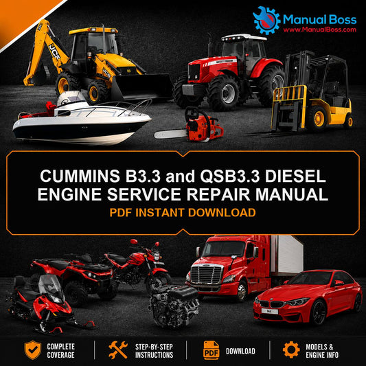 CUMMINS B3.3 and QSB3.3 DIESEL ENGINE SERVICE REPAIR MANUAL PDF INSTANT DOWNLOAD