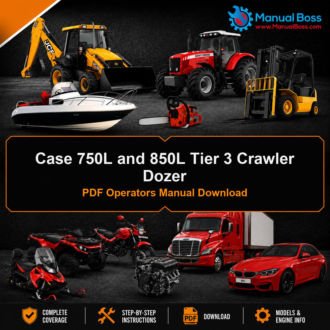 Case 750L and 850L Tier 3 Crawler Dozer PDF Operators Manual Download
