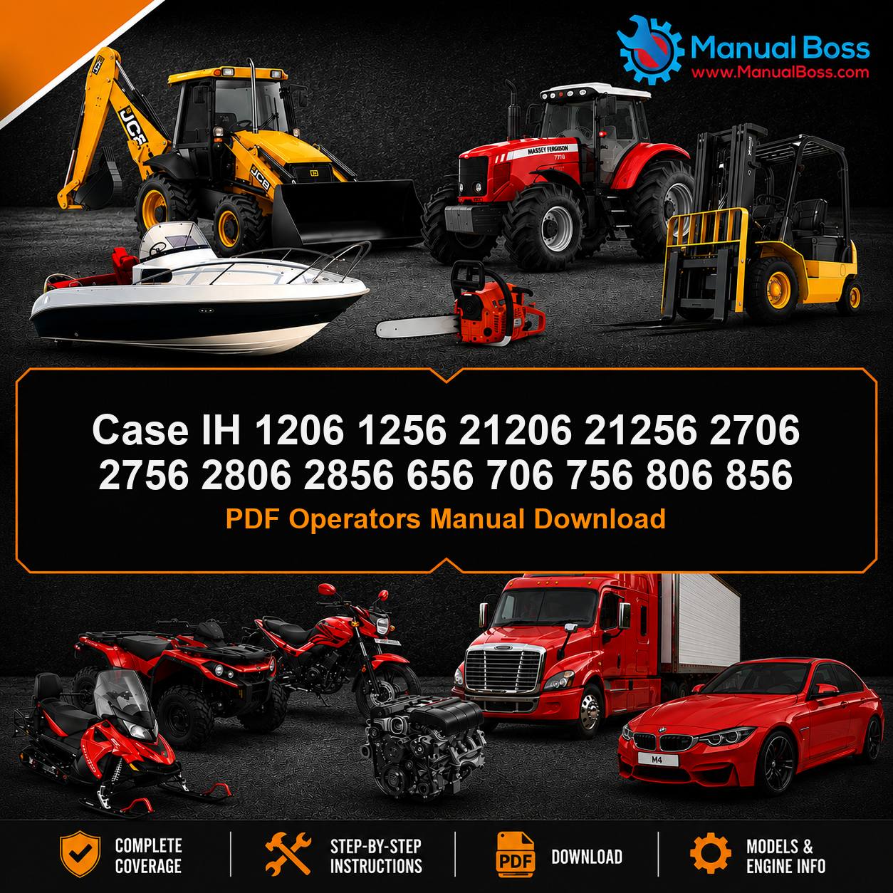 Case IH 1206 1256 21206 21256 2706 2756 2806 2856 656 706 756 806 856 PDF Operators Manual Download