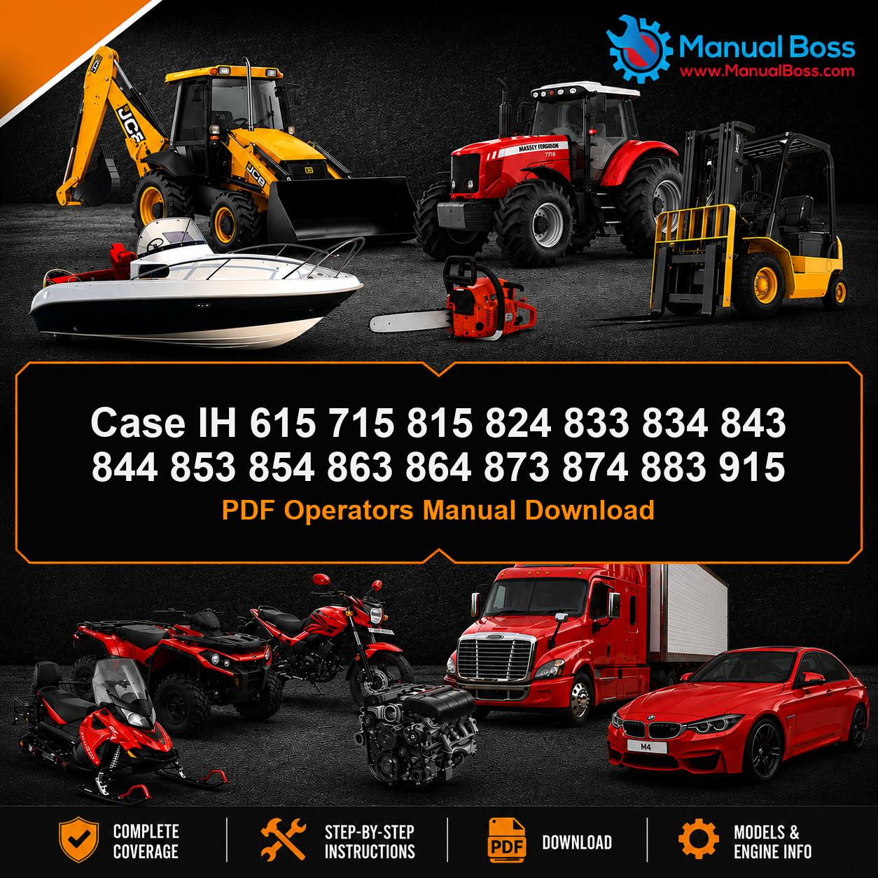 Case IH 615 715 815 824 833 834 843 844 853 854 863 864 873 874 883 915 PDF Operators Manual Download