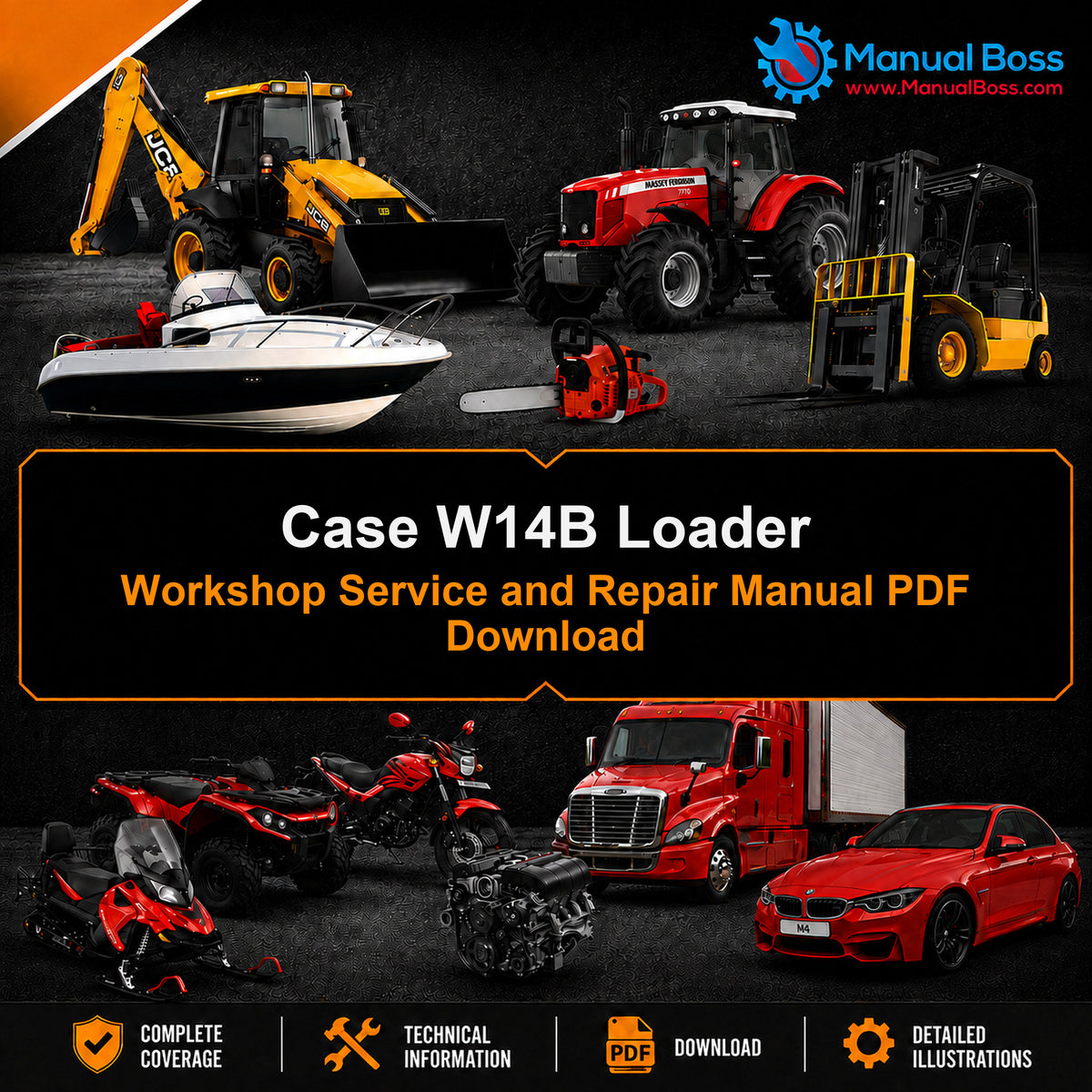 Case W14B Loader Workshop Service and Repair Manual PDF Download