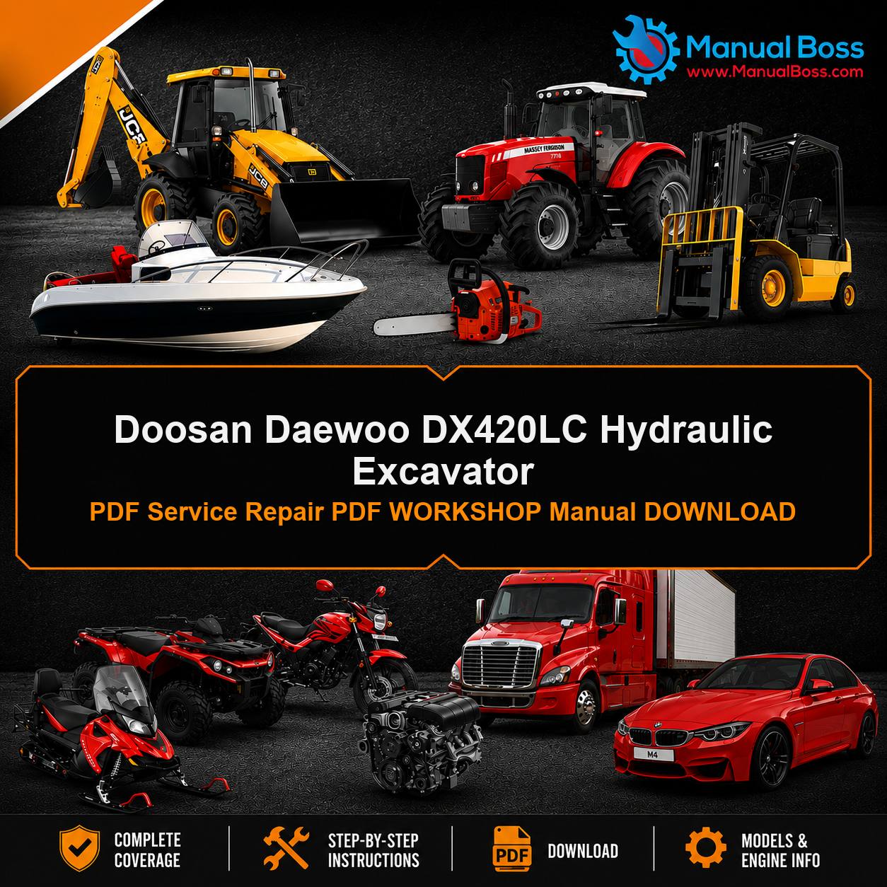 Doosan Daewoo DX420LC Hydraulic Excavator PDF Service Repair PDF WORKSHOP Manual DOWNLOAD