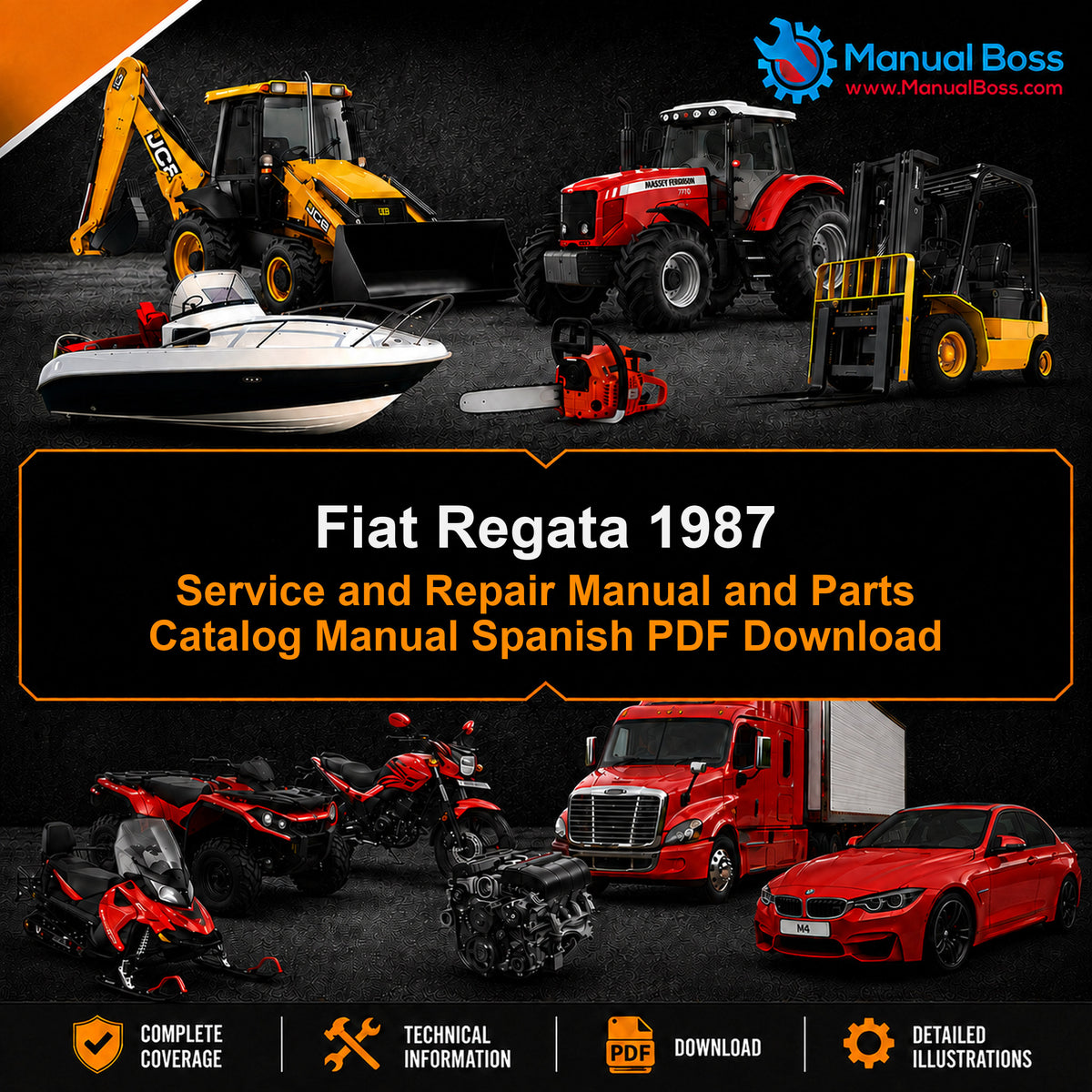 Fiat Regata 1987 Service and Repair Manual and Parts Catalog Manual Spanish PDF Download