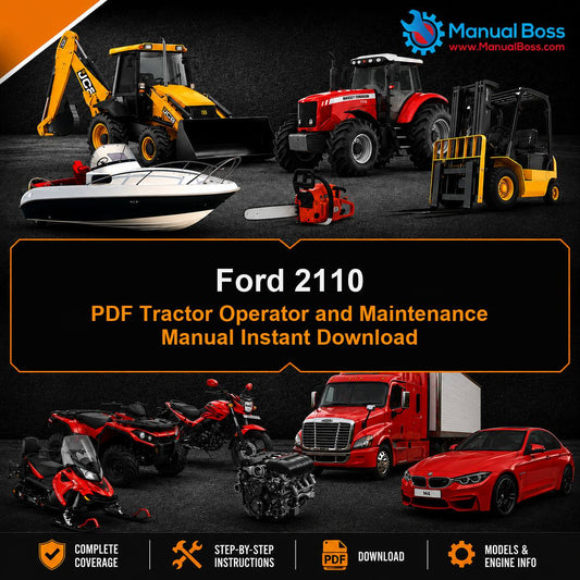 Ford 2110 PDF Tractor Operator and Maintenance Manual Instant Download