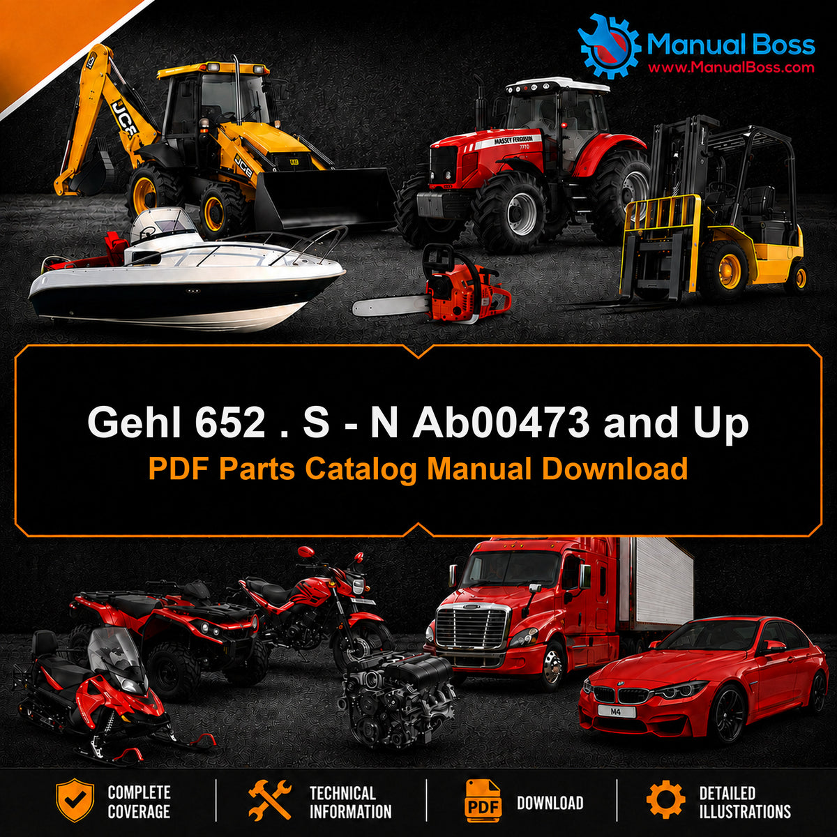 Gehl 652 . S - N Ab00473 and Up PDF Parts Catalog Manual Download