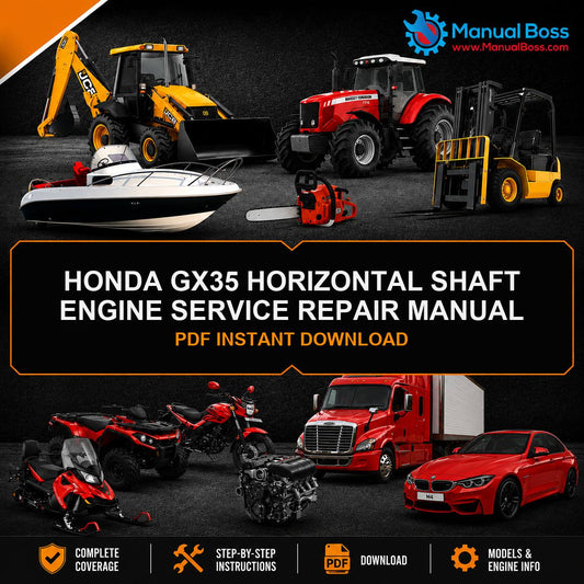 HONDA GX35 HORIZONTAL SHAFT ENGINE SERVICE REPAIR MANUAL PDF INSTANT DOWNLOAD