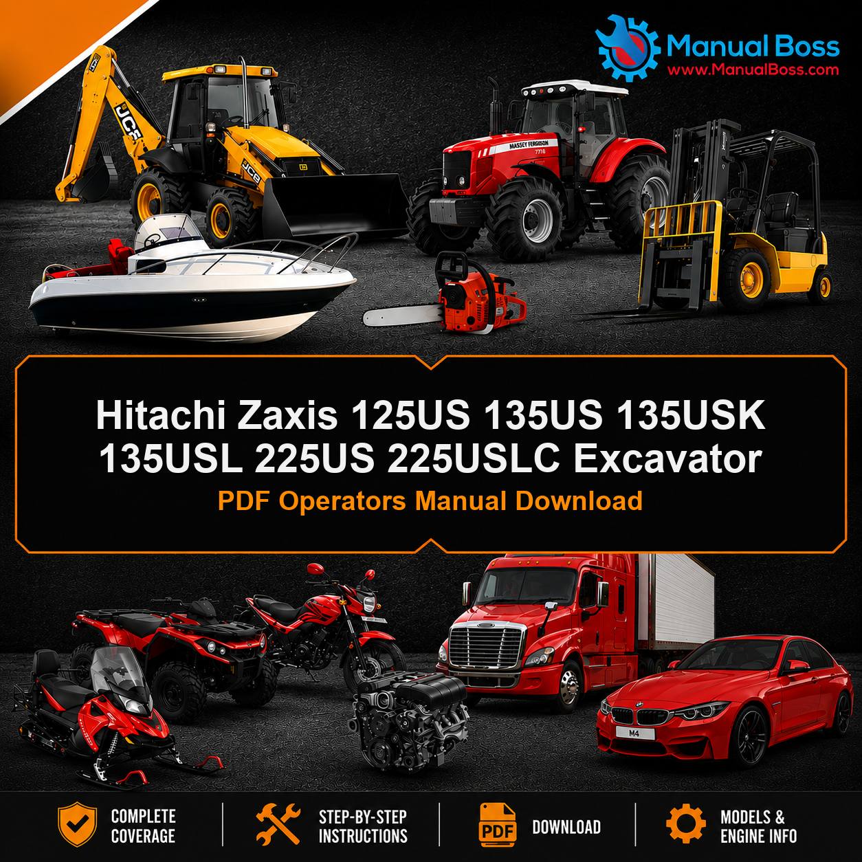 Hitachi Zaxis 125US 135US 135USK 135USL 225US 225USLC Excavator PDF Operators Manual Download
