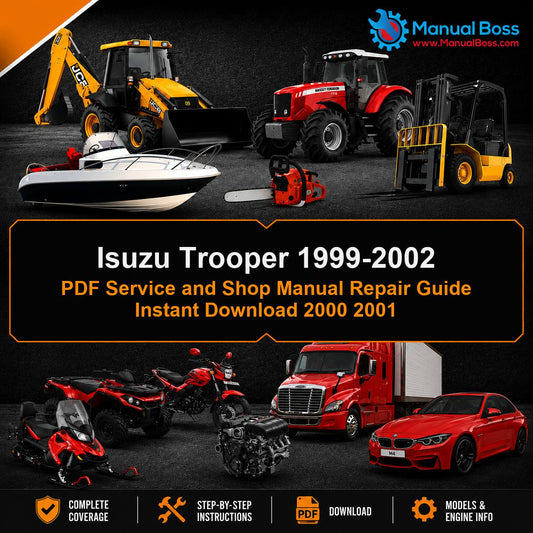 Isuzu Trooper 1999-2002 PDF Service and Shop Manual Repair Guide Instant Download 2000 2001