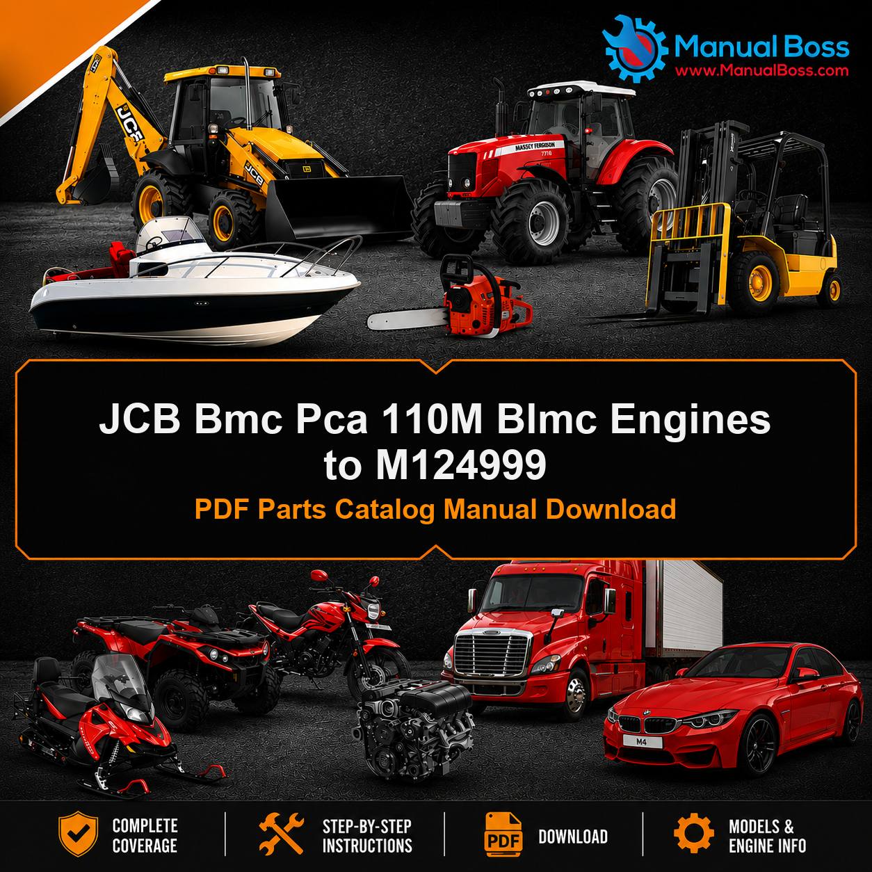 JCB Bmc Pca 110M Blmc Engines to M124999 PDF Parts Catalog Manual Download