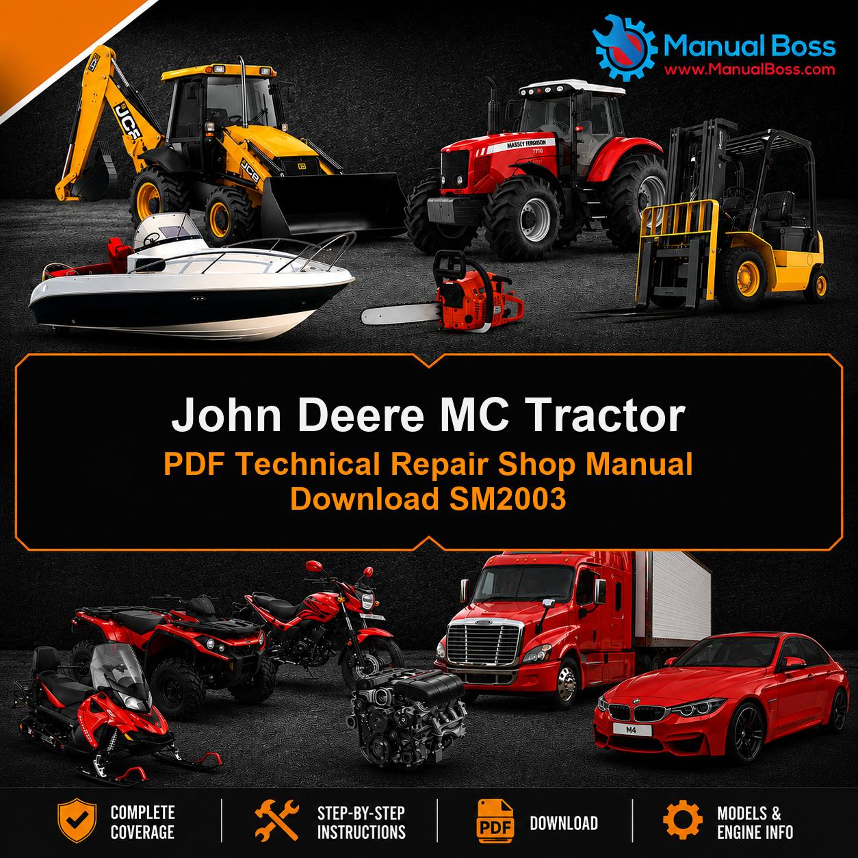 John Deere MC Tractor PDF Technical Repair Shop Manual Download SM2003