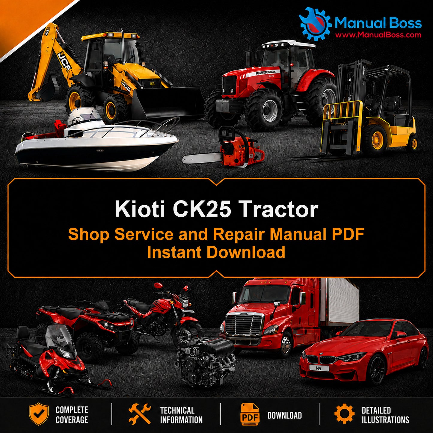 Kioti CK25 Tractor Shop Service and Repair Manual PDF Instant Download